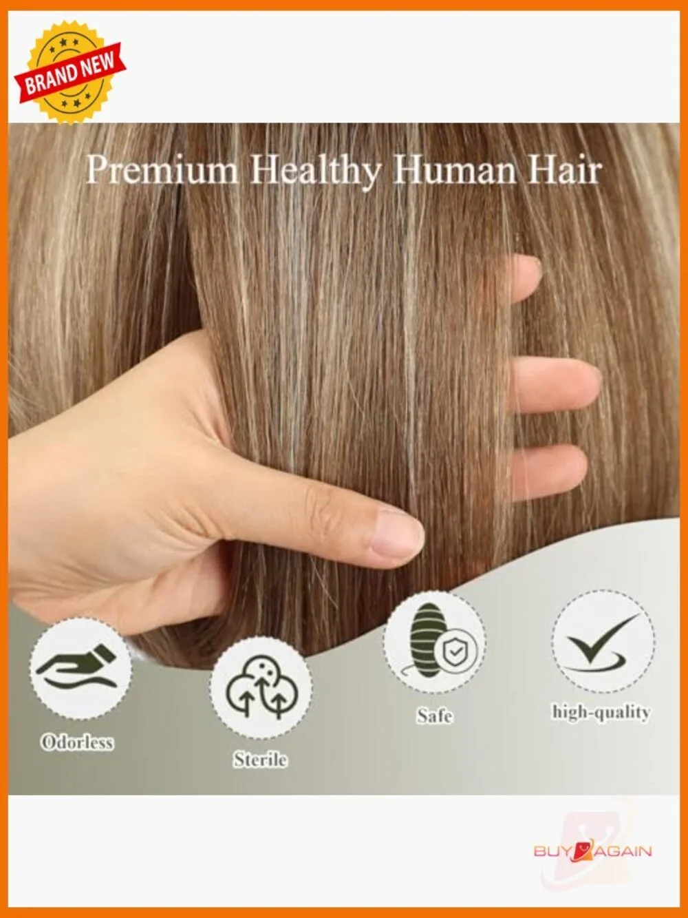 10.8 Inch Short Straight Layered Human Hair Blend Bob Wig for Women